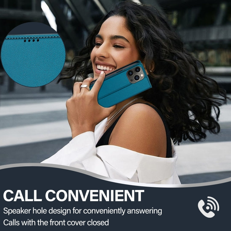 For iPhone 11 Pro LC.IMEEKE L1 Series Frosted Fine Texture PU Phone Case(Blue) - iPhone 11 Pro Cases by LC.IMEEKE | Online Shopping UK | buy2fix