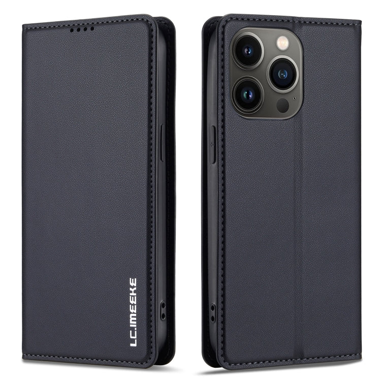 For iPhone 11 Pro Max LC.IMEEKE L1 Series Frosted Fine Texture PU Phone Case(Black) - iPhone 11 Pro Max Cases by LC.IMEEKE | Online Shopping UK | buy2fix