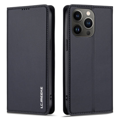 For iPhone 11 Pro Max LC.IMEEKE L1 Series Frosted Fine Texture PU Phone Case(Black) - iPhone 11 Pro Max Cases by LC.IMEEKE | Online Shopping UK | buy2fix