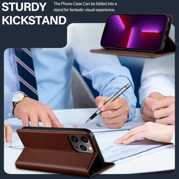 For iPhone 11 Pro Max LC.IMEEKE L1 Series Frosted Fine Texture PU Phone Case(Brown) - iPhone 11 Pro Max Cases by LC.IMEEKE | Online Shopping UK | buy2fix