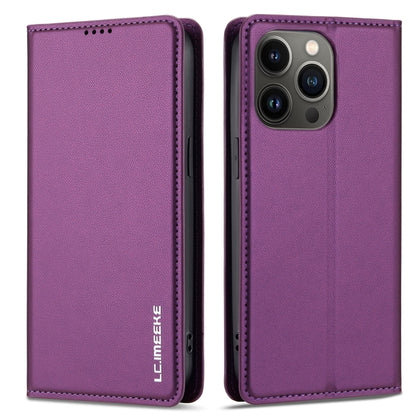 For iPhone 11 Pro Max LC.IMEEKE L1 Series Frosted Fine Texture PU Phone Case(Purple) - iPhone 11 Pro Max Cases by LC.IMEEKE | Online Shopping UK | buy2fix