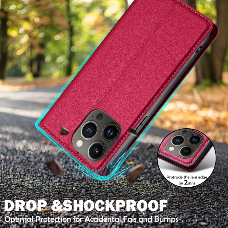 For iPhone 11 Pro Max LC.IMEEKE L1 Series Frosted Fine Texture PU Phone Case(Red) - iPhone 11 Pro Max Cases by LC.IMEEKE | Online Shopping UK | buy2fix