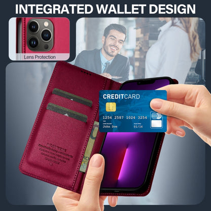 For iPhone 11 Pro Max LC.IMEEKE L1 Series Frosted Fine Texture PU Phone Case(Red) - iPhone 11 Pro Max Cases by LC.IMEEKE | Online Shopping UK | buy2fix