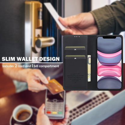 For iPhone 12 mini / 13 mini LC.IMEEKE L1 Series Frosted Fine Texture PU Phone Case(Black) - iPhone 12 mini Cases by LC.IMEEKE | Online Shopping UK | buy2fix