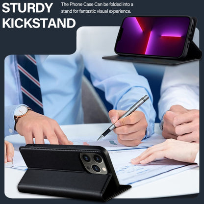 For iPhone 12 Pro Max LC.IMEEKE L1 Series Frosted Fine Texture PU Phone Case(Black) - iPhone 12 Pro Max Cases by LC.IMEEKE | Online Shopping UK | buy2fix