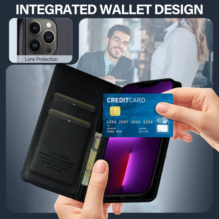 For iPhone 12 Pro Max LC.IMEEKE L1 Series Frosted Fine Texture PU Phone Case(Black) - iPhone 12 Pro Max Cases by LC.IMEEKE | Online Shopping UK | buy2fix