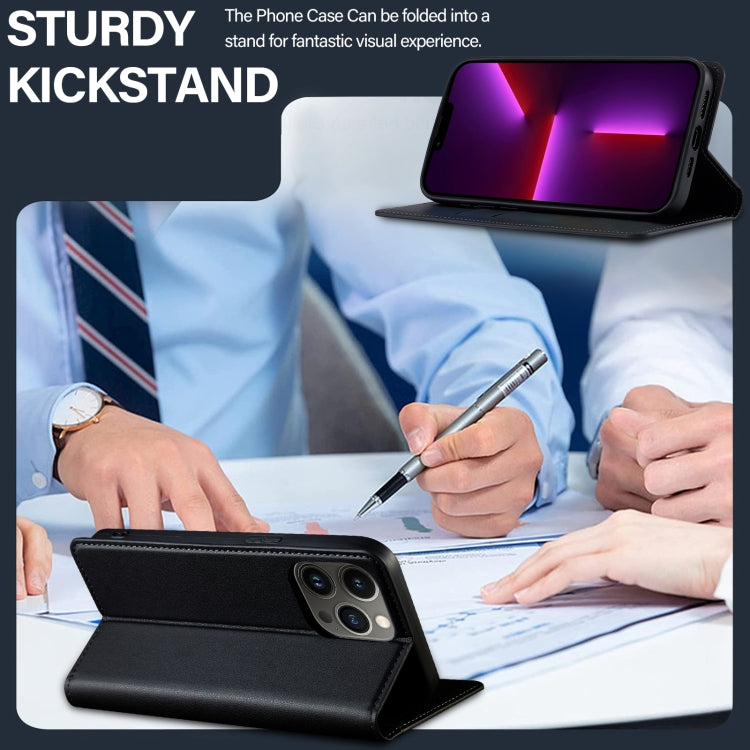 For iPhone 13 Pro Max LC.IMEEKE L1 Series Frosted Fine Texture PU Phone Case(Black) - iPhone 13 Pro Max Cases by LC.IMEEKE | Online Shopping UK | buy2fix