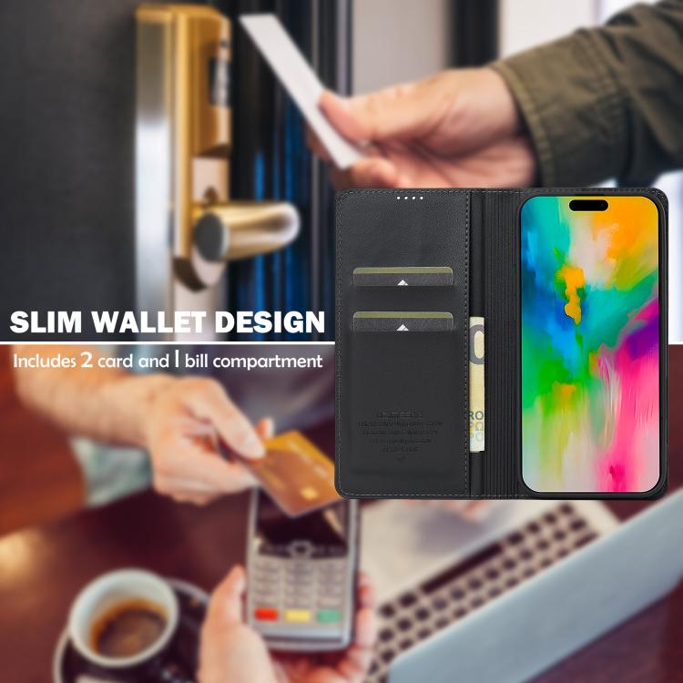 For iPhone 17 LC.IMEEKE L1 Series Frosted Fine Texture PU Phone Case(Black) - iPhone 17 Cases by LC.IMEEKE | Online Shopping UK | buy2fix