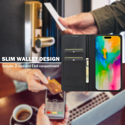 For iPhone 17 LC.IMEEKE L1 Series Frosted Fine Texture PU Phone Case(Black) - iPhone 17 Cases by LC.IMEEKE | Online Shopping UK | buy2fix