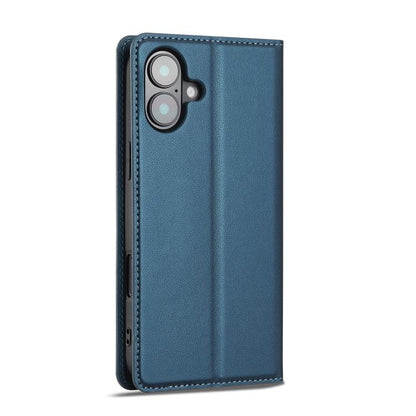 For iPhone 17 LC.IMEEKE L1 Series Frosted Fine Texture PU Phone Case(Blue) - iPhone 17 Cases by LC.IMEEKE | Online Shopping UK | buy2fix