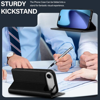 For iPhone 17 Air LC.IMEEKE L1 Series Frosted Fine Texture PU Phone Case(Black) - iPhone 17 Air Cases by LC.IMEEKE | Online Shopping UK | buy2fix