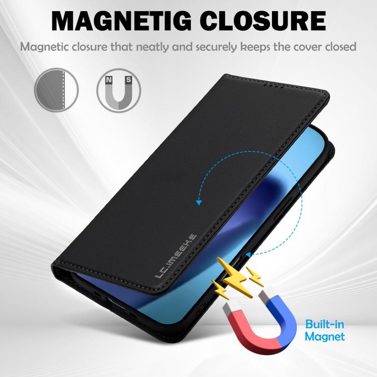 For iPhone 17 Air LC.IMEEKE L1 Series Frosted Fine Texture PU Phone Case(Black) - iPhone 17 Air Cases by LC.IMEEKE | Online Shopping UK | buy2fix