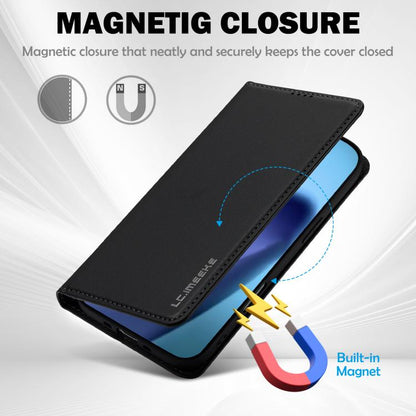 For iPhone 17 Air LC.IMEEKE L1 Series Frosted Fine Texture PU Phone Case(Black) - iPhone 17 Air Cases by LC.IMEEKE | Online Shopping UK | buy2fix