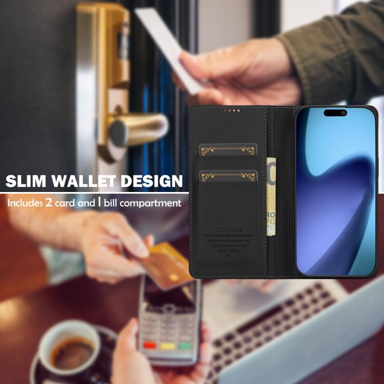 For iPhone 17 Air LC.IMEEKE L1 Series Frosted Fine Texture PU Phone Case(Black) - iPhone 17 Air Cases by LC.IMEEKE | Online Shopping UK | buy2fix