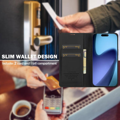 For iPhone 17 Air LC.IMEEKE L1 Series Frosted Fine Texture PU Phone Case(Black) - iPhone 17 Air Cases by LC.IMEEKE | Online Shopping UK | buy2fix