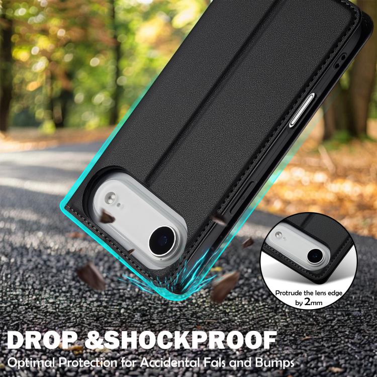 For iPhone 17 Air LC.IMEEKE L1 Series Frosted Fine Texture PU Phone Case(Black) - iPhone 17 Air Cases by LC.IMEEKE | Online Shopping UK | buy2fix