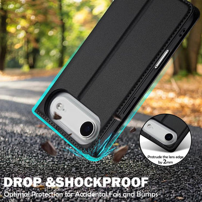 For iPhone 17 Air LC.IMEEKE L1 Series Frosted Fine Texture PU Phone Case(Black) - iPhone 17 Air Cases by LC.IMEEKE | Online Shopping UK | buy2fix