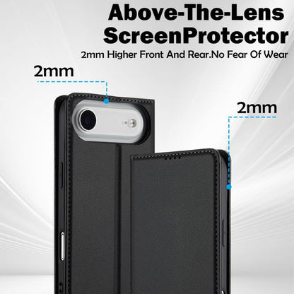 For iPhone 17 Air LC.IMEEKE L1 Series Frosted Fine Texture PU Phone Case(Black) - iPhone 17 Air Cases by LC.IMEEKE | Online Shopping UK | buy2fix