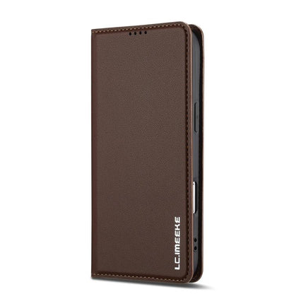 For iPhone 17 Air LC.IMEEKE L1 Series Frosted Fine Texture PU Phone Case(Brown) - iPhone 17 Air Cases by LC.IMEEKE | Online Shopping UK | buy2fix