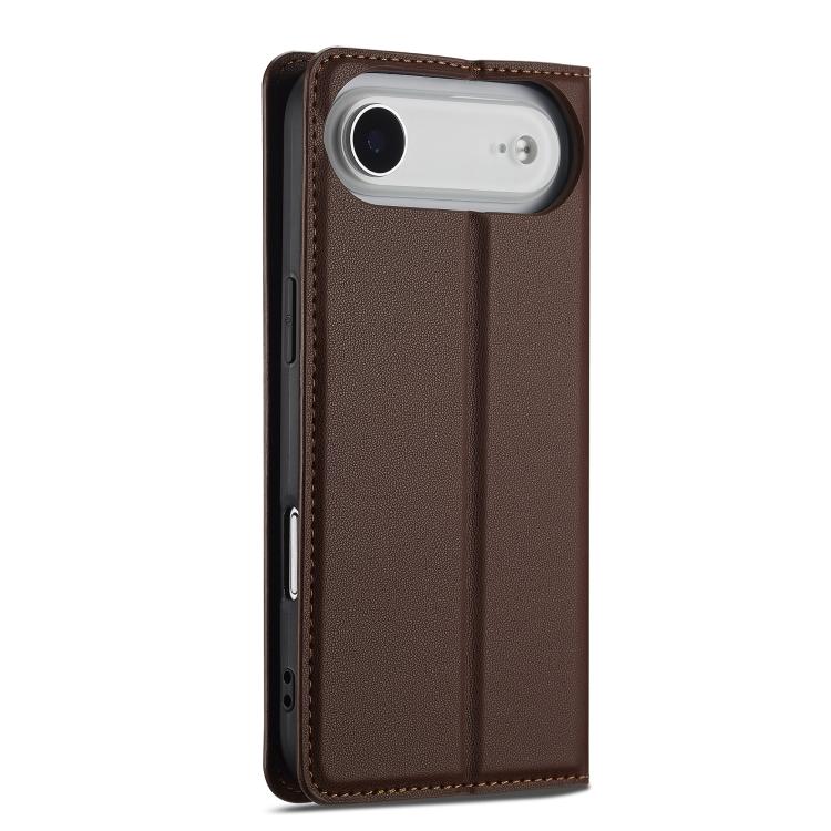 For iPhone 17 Air LC.IMEEKE L1 Series Frosted Fine Texture PU Phone Case(Brown) - iPhone 17 Air Cases by LC.IMEEKE | Online Shopping UK | buy2fix