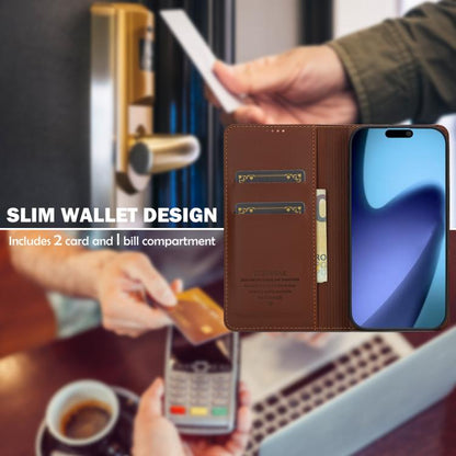 For iPhone 17 Air LC.IMEEKE L1 Series Frosted Fine Texture PU Phone Case(Brown) - iPhone 17 Air Cases by LC.IMEEKE | Online Shopping UK | buy2fix