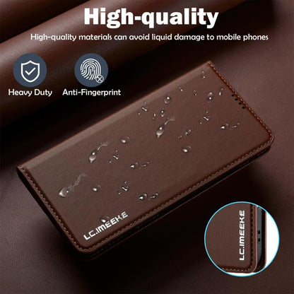 For iPhone 17 Air LC.IMEEKE L1 Series Frosted Fine Texture PU Phone Case(Brown) - iPhone 17 Air Cases by LC.IMEEKE | Online Shopping UK | buy2fix