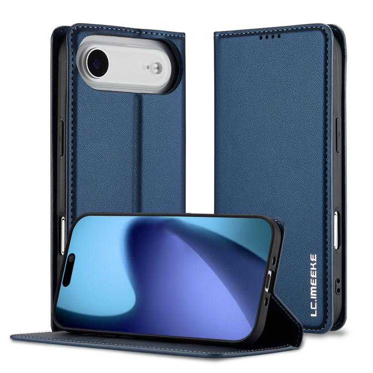 For iPhone Air LC.IMEEKE L1 Series Frosted Fine Texture PU Phone Case(Blue) - iPhone Air Cases by LC.IMEEKE | Online Shopping UK | buy2fix