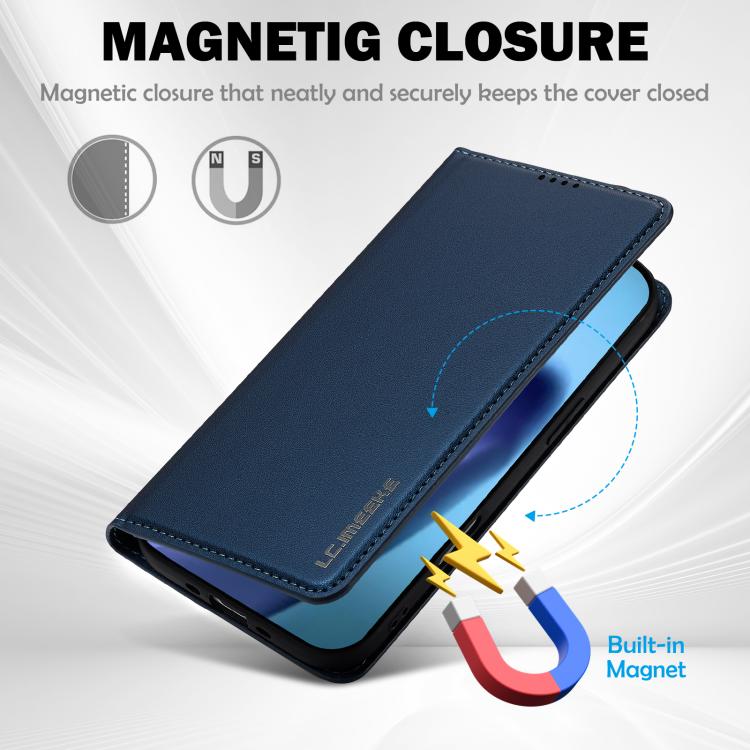 For iPhone Air LC.IMEEKE L1 Series Frosted Fine Texture PU Phone Case(Blue) - iPhone Air Cases by LC.IMEEKE | Online Shopping UK | buy2fix