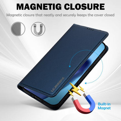 For iPhone Air LC.IMEEKE L1 Series Frosted Fine Texture PU Phone Case(Blue) - iPhone Air Cases by LC.IMEEKE | Online Shopping UK | buy2fix