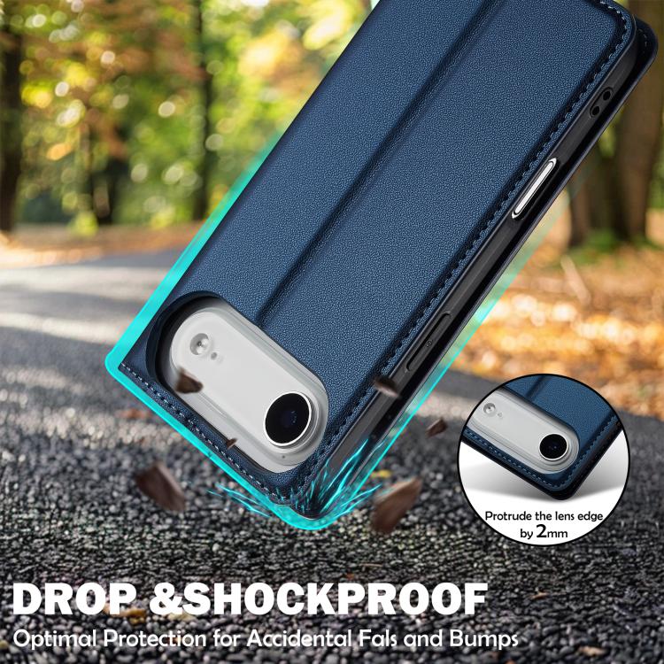 For iPhone Air LC.IMEEKE L1 Series Frosted Fine Texture PU Phone Case(Blue) - iPhone Air Cases by LC.IMEEKE | Online Shopping UK | buy2fix