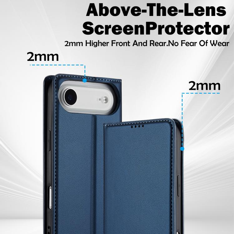 For iPhone Air LC.IMEEKE L1 Series Frosted Fine Texture PU Phone Case(Blue) - iPhone Air Cases by LC.IMEEKE | Online Shopping UK | buy2fix