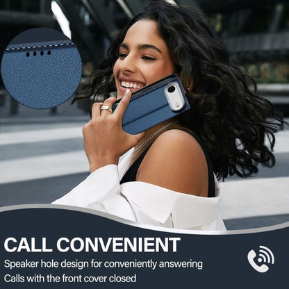 For iPhone Air LC.IMEEKE L1 Series Frosted Fine Texture PU Phone Case(Blue) - iPhone Air Cases by LC.IMEEKE | Online Shopping UK | buy2fix