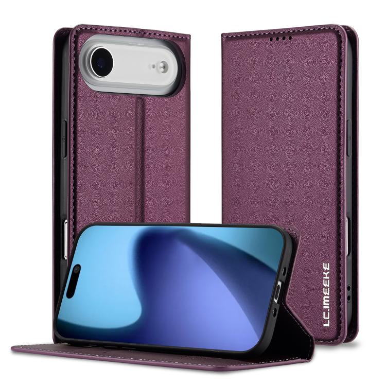 For iPhone Air LC.IMEEKE L1 Series Frosted Fine Texture PU Phone Case(Purple) - iPhone Air Cases by LC.IMEEKE | Online Shopping UK | buy2fix