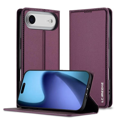 For iPhone Air LC.IMEEKE L1 Series Frosted Fine Texture PU Phone Case(Purple) - iPhone Air Cases by LC.IMEEKE | Online Shopping UK | buy2fix