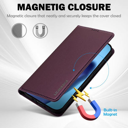 For iPhone Air LC.IMEEKE L1 Series Frosted Fine Texture PU Phone Case(Purple) - iPhone Air Cases by LC.IMEEKE | Online Shopping UK | buy2fix