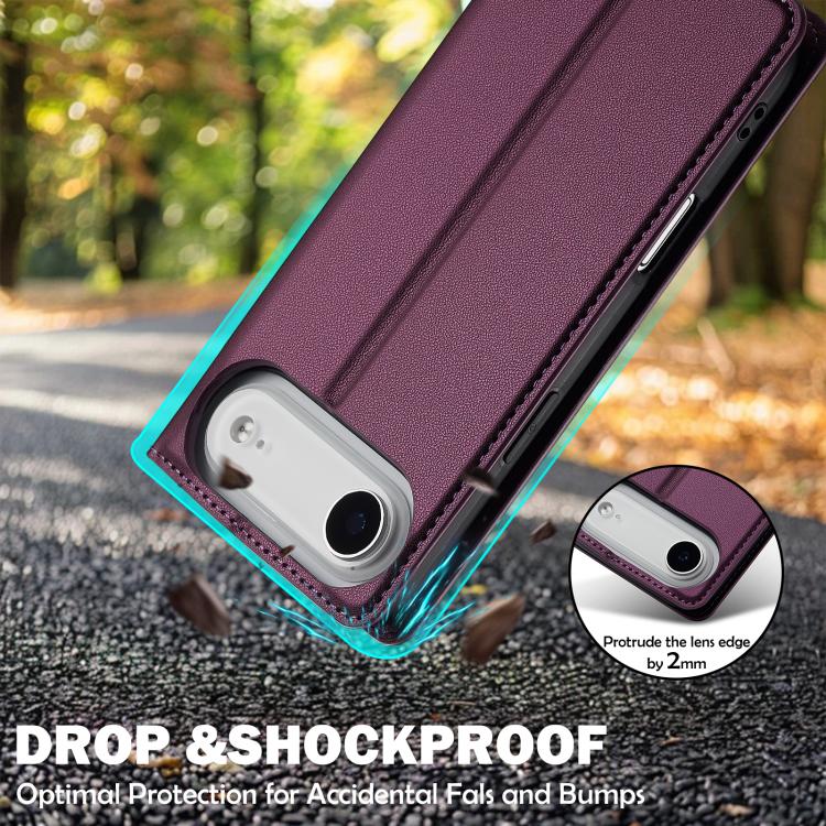 For iPhone Air LC.IMEEKE L1 Series Frosted Fine Texture PU Phone Case(Purple) - iPhone Air Cases by LC.IMEEKE | Online Shopping UK | buy2fix