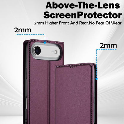 For iPhone Air LC.IMEEKE L1 Series Frosted Fine Texture PU Phone Case(Purple) - iPhone Air Cases by LC.IMEEKE | Online Shopping UK | buy2fix