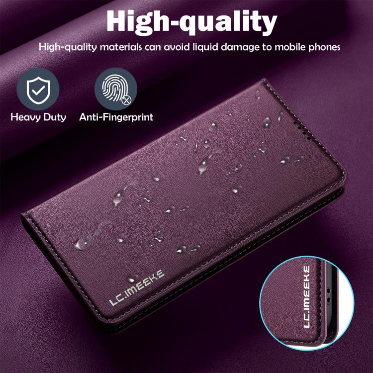 For iPhone Air LC.IMEEKE L1 Series Frosted Fine Texture PU Phone Case(Purple) - iPhone Air Cases by LC.IMEEKE | Online Shopping UK | buy2fix
