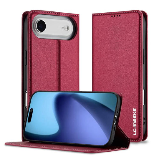 For iPhone Air LC.IMEEKE L1 Series Frosted Fine Texture PU Phone Case(Red)