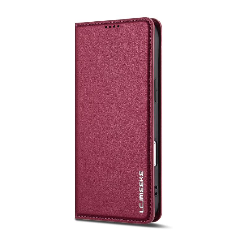 For iPhone Air LC.IMEEKE L1 Series Frosted Fine Texture PU Phone Case(Red) - iPhone Air Cases by LC.IMEEKE | Online Shopping UK | buy2fix