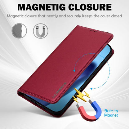 For iPhone Air LC.IMEEKE L1 Series Frosted Fine Texture PU Phone Case(Red) - iPhone Air Cases by LC.IMEEKE | Online Shopping UK | buy2fix