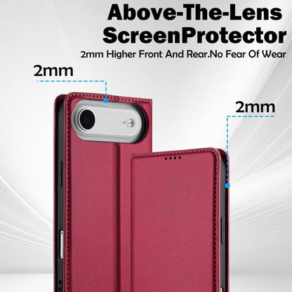 For iPhone Air LC.IMEEKE L1 Series Frosted Fine Texture PU Phone Case(Red) - iPhone Air Cases by LC.IMEEKE | Online Shopping UK | buy2fix