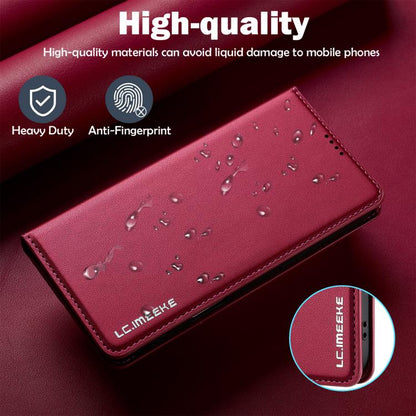For iPhone Air LC.IMEEKE L1 Series Frosted Fine Texture PU Phone Case(Red) - iPhone Air Cases by LC.IMEEKE | Online Shopping UK | buy2fix