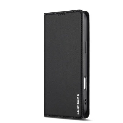 For iPhone 17 Pro LC.IMEEKE L1 Series Frosted Fine Texture PU Phone Case(Black) - iPhone 17 Pro Cases by LC.IMEEKE | Online Shopping UK | buy2fix