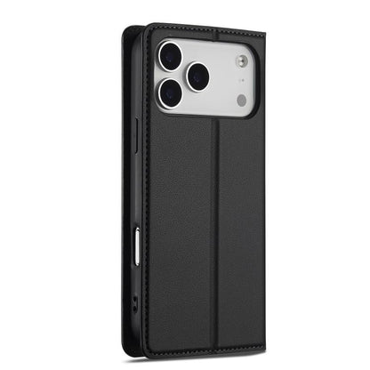 For iPhone 17 Pro LC.IMEEKE L1 Series Frosted Fine Texture PU Phone Case(Black) - iPhone 17 Pro Cases by LC.IMEEKE | Online Shopping UK | buy2fix