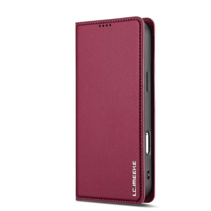 For iPhone 17 Pro LC.IMEEKE L1 Series Frosted Fine Texture PU Phone Case(Red) - iPhone 17 Pro Cases by LC.IMEEKE | Online Shopping UK | buy2fix