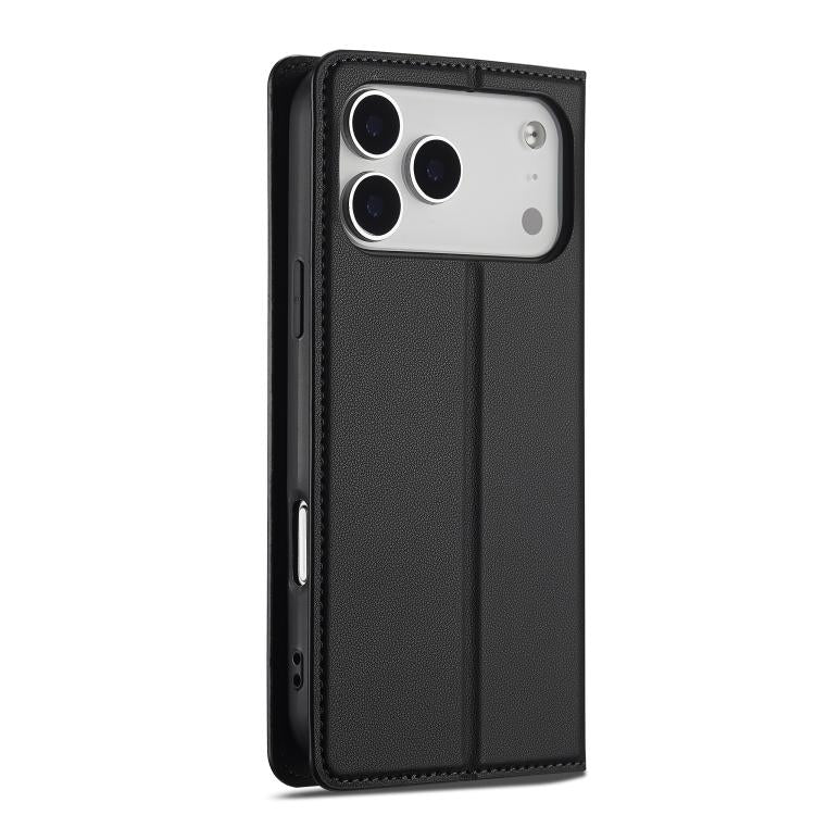 For iPhone 17 Pro Max LC.IMEEKE L1 Series Frosted Fine Texture PU Phone Case(Black) - iPhone 17 Pro Max Cases by LC.IMEEKE | Online Shopping UK | buy2fix