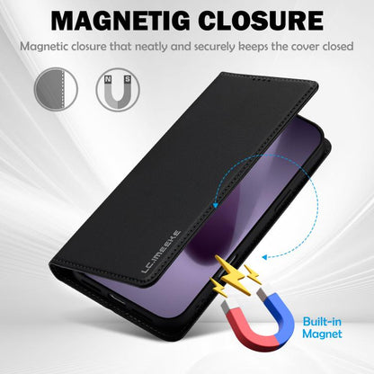 For iPhone 17 Pro Max LC.IMEEKE L1 Series Frosted Fine Texture PU Phone Case(Black) - iPhone 17 Pro Max Cases by LC.IMEEKE | Online Shopping UK | buy2fix