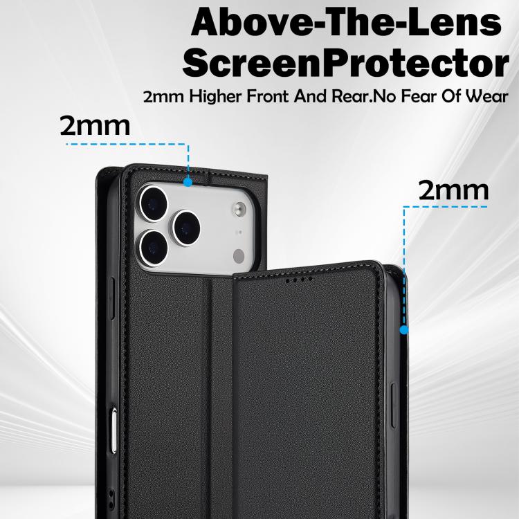 For iPhone 17 Pro Max LC.IMEEKE L1 Series Frosted Fine Texture PU Phone Case(Black) - iPhone 17 Pro Max Cases by LC.IMEEKE | Online Shopping UK | buy2fix
