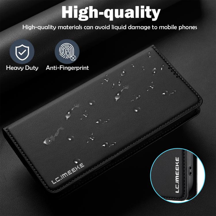 For iPhone 17 Pro Max LC.IMEEKE L1 Series Frosted Fine Texture PU Phone Case(Black) - iPhone 17 Pro Max Cases by LC.IMEEKE | Online Shopping UK | buy2fix